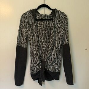 PrAna Size L Light Stretchy Open Cardigan Hoodie Top